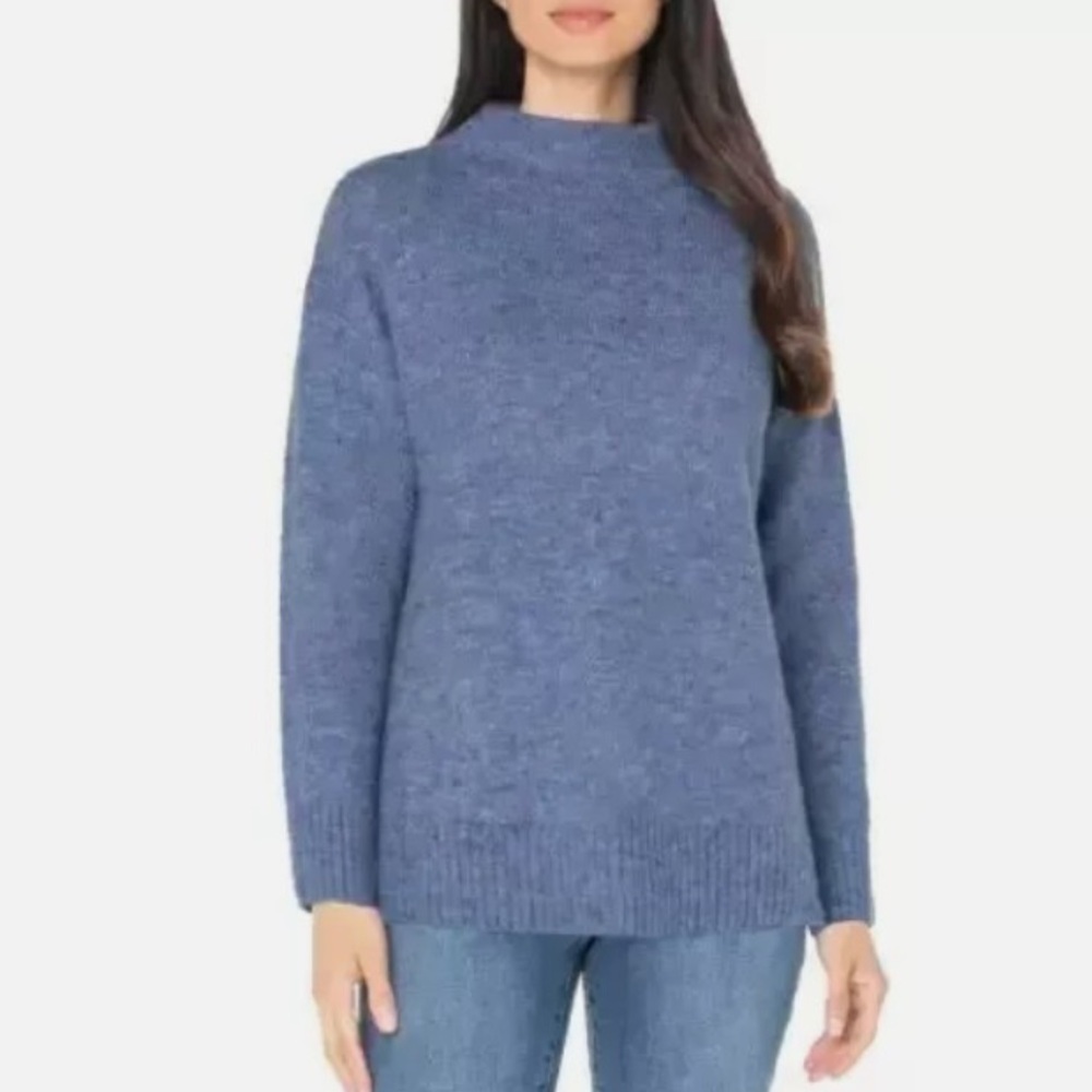 Well Worn Nep Yarn Mock neck Sweater